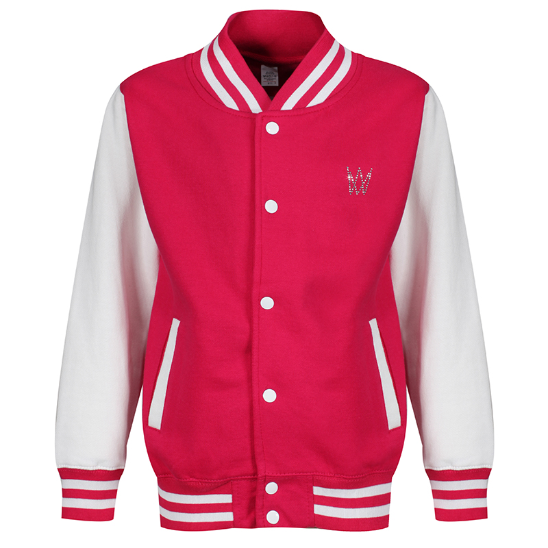 Misgrace Varsity Jacket - Hot Pink/White - Misgrace